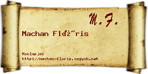 Machan Flóris névjegykártya